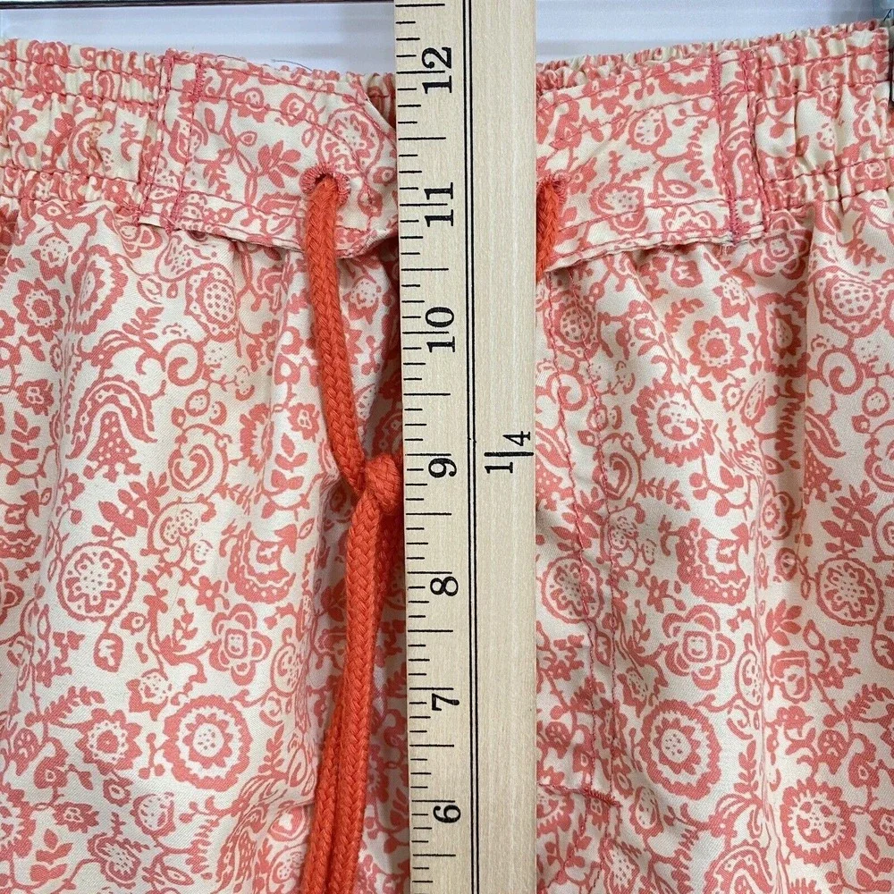 Exist Swim Trunks Mens Medium Orange Floral Paisley Surf Shorts Beachwear
